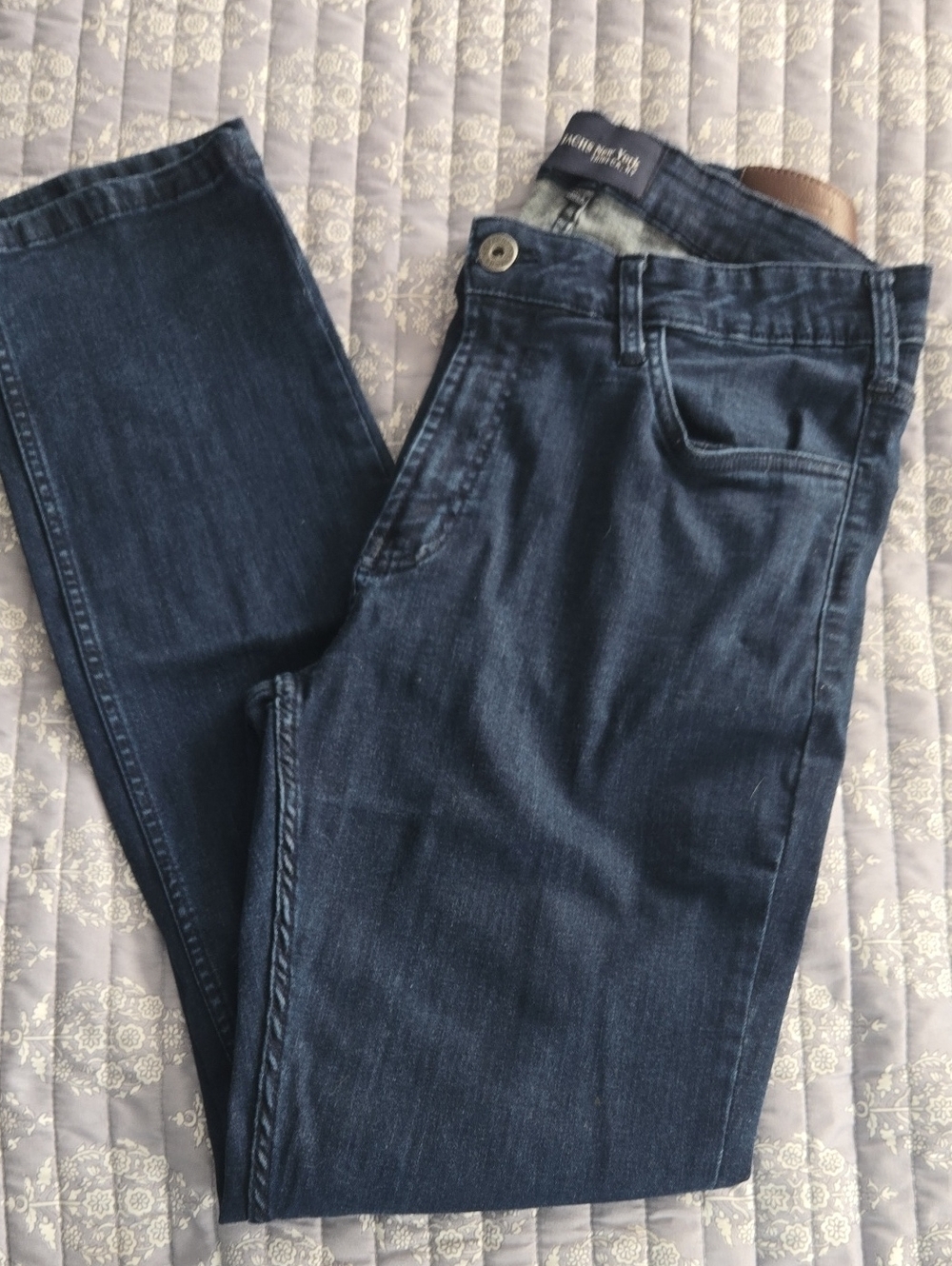 Slim Straight Men's Jeans in Deep Indigo by Jachs NY